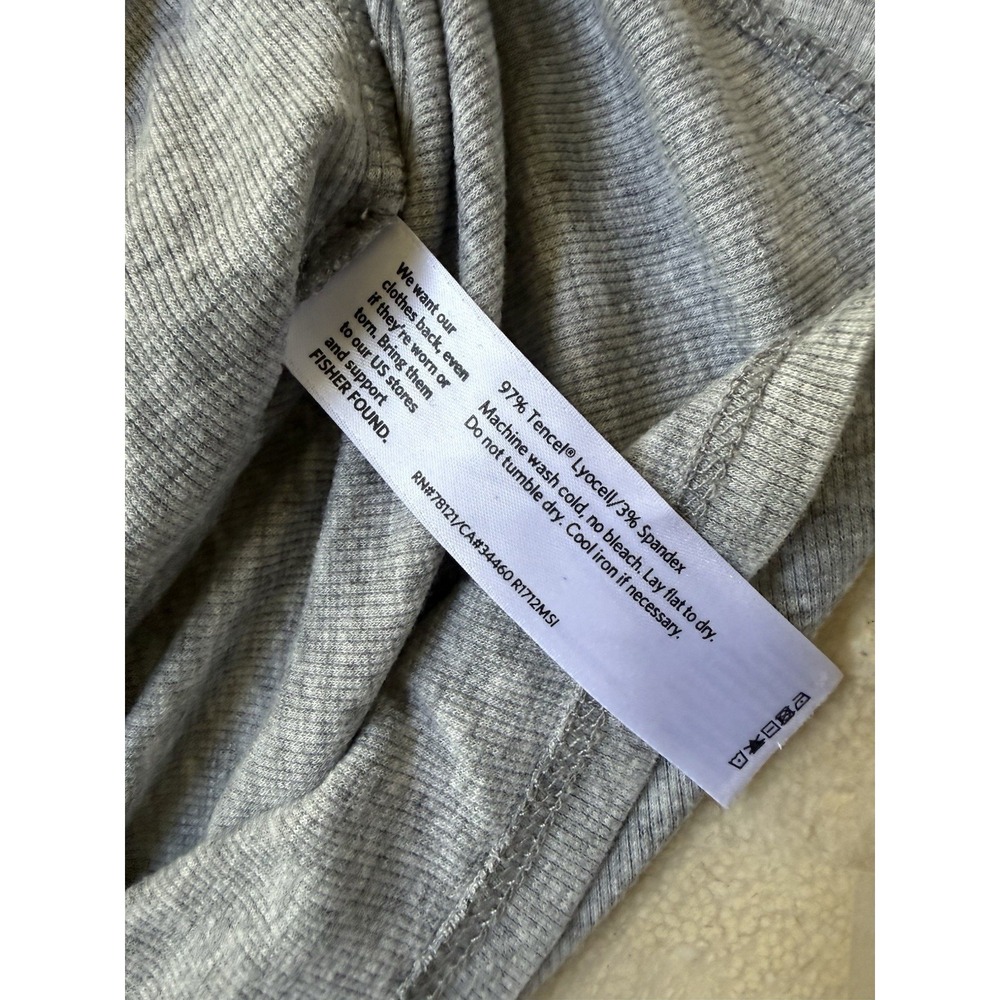 Eileen Fisher Long Sleeve Tshirt Women's Gray Tencel Ribbed Quiet‎ Luxury XXS - Picture 5 of 7